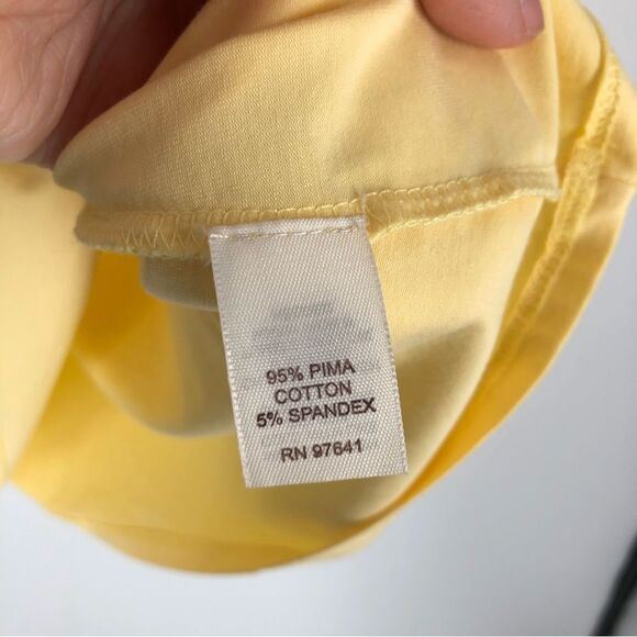 J. Jill PureJill Womens Tee Petite Large Butter Yellow Pima Cotton Stretchy - Picture 3 of 5